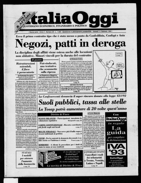 Italia oggi : quotidiano di economia finanza e politica